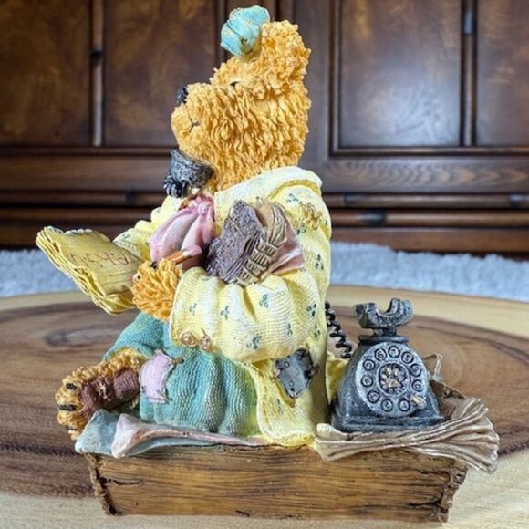 Vintage Boyds Bears Ineeda Break Overworked Bearstone Collection Figurine - Picture 4 of 11